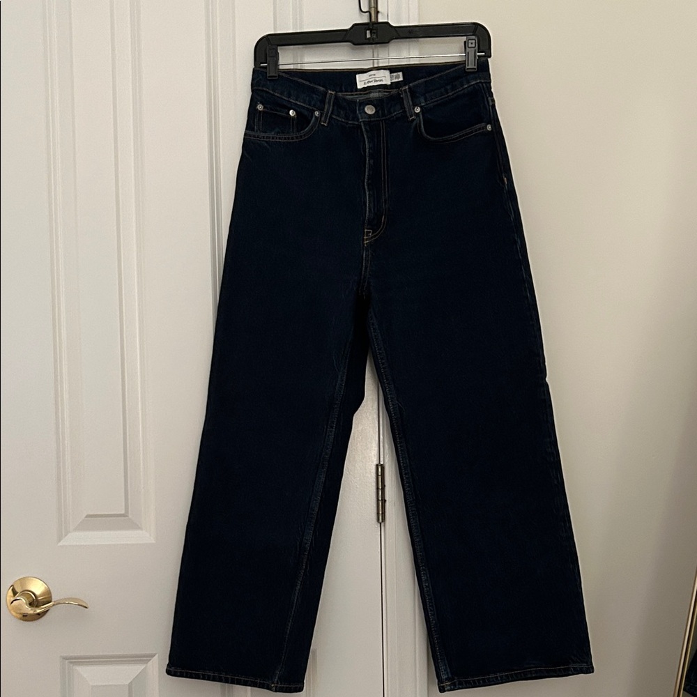 & Other Stories Blue Crop Flare & Wide Leg Jeans